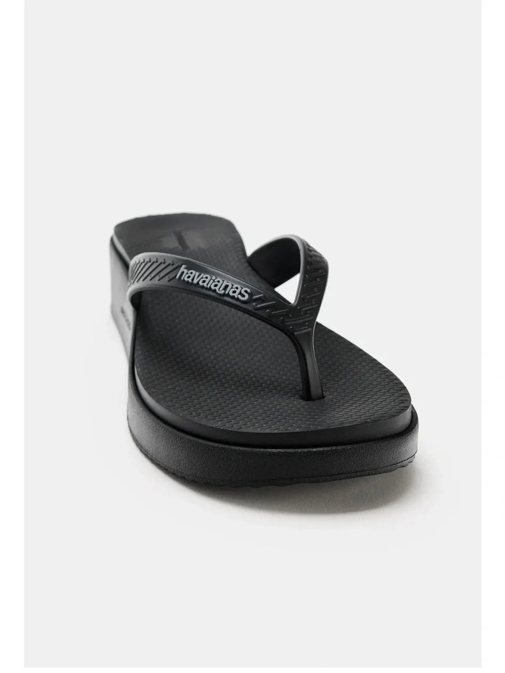 Special Havaianas x Zara collection: Platform Thong Sandals Black NWT - Picture 4 of 9